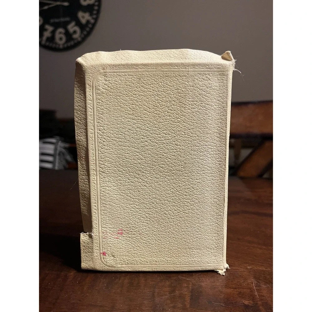 Vintage 1953 KJV Holy Bible World Publishing Illustrated White Cover Self-Pro